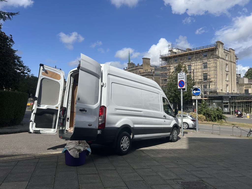 Sam with a Van working in Clifton Triangle, Bristol